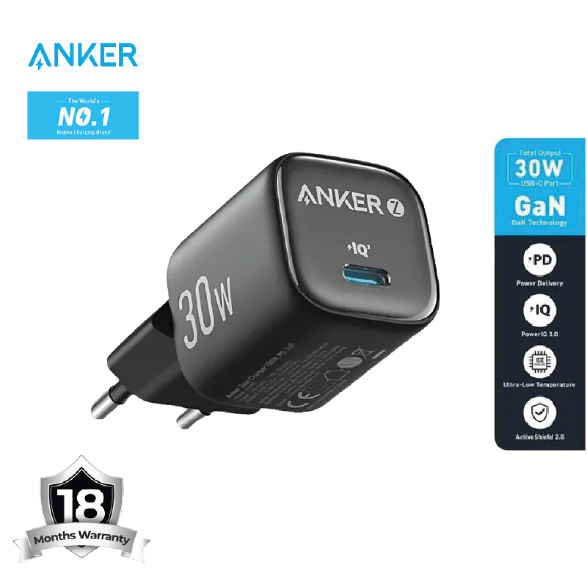 Anker charger 30w - Black Anker charger 30w - Black