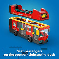 LEGO City Red Double-Decker Sightseeing Bus Toy Vehicle Set