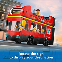 LEGO City Red Double-Decker Sightseeing Bus Toy Vehicle Set