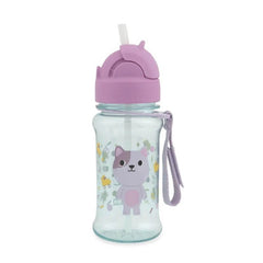 Skip Hop Besties Squad Tritan Straw Bottle - Cleo Cat detail