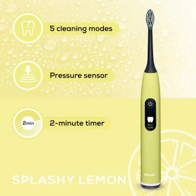 Beurer SC 50 Electric Sonic Toothbrush - Splashy Lemon