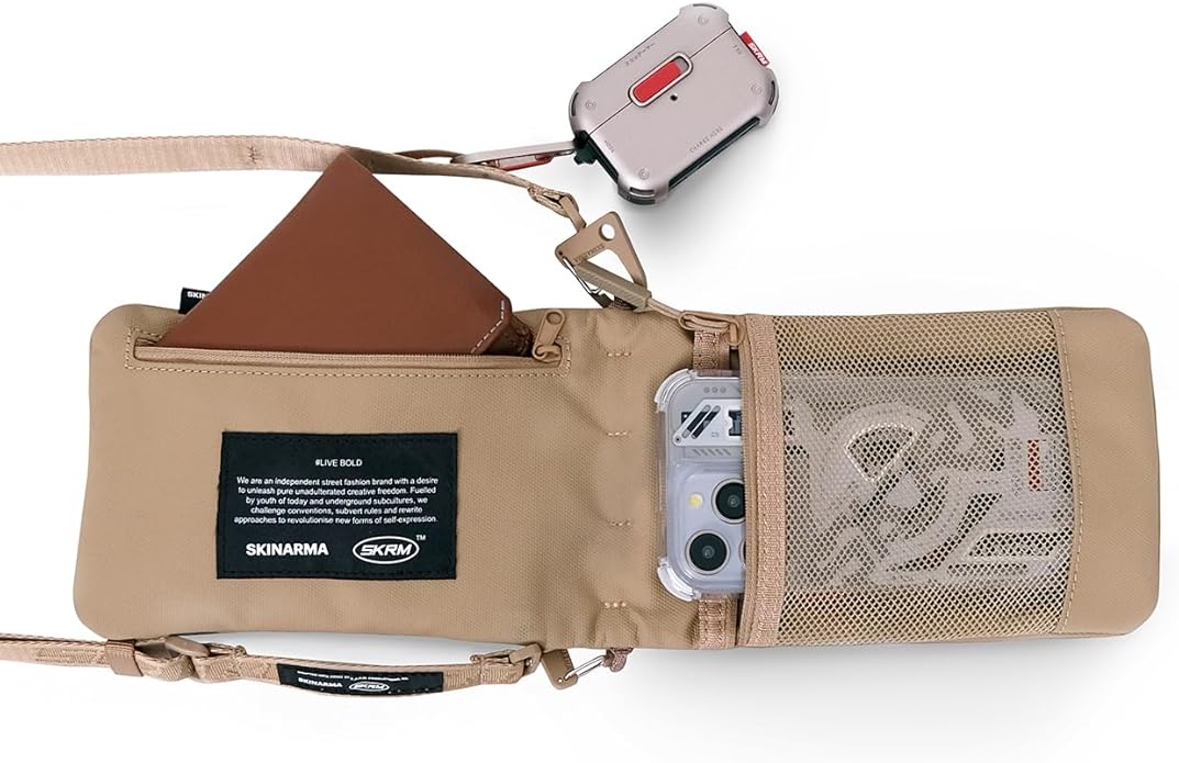 SKINARMA SLING BAG JUNO + SCOUT LANYARD (2.54 CM WIDE) - Khaki