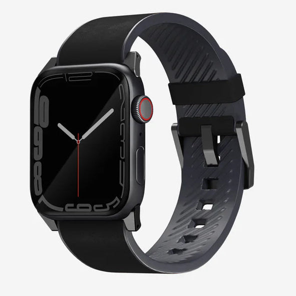 UNIQ Straden Apple Watch 44-49 mm Waterproof Leather Hybrid- Black