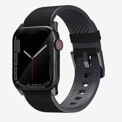 UNIQ Straden Apple Watch 44-49 mm Waterproof Leather Hybrid- Black