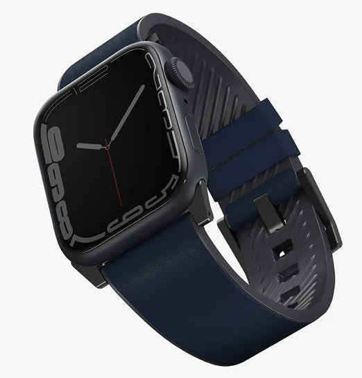 UNIQ Straden Apple Watch 44-49 mm Waterproof Leather Hybrid- Black