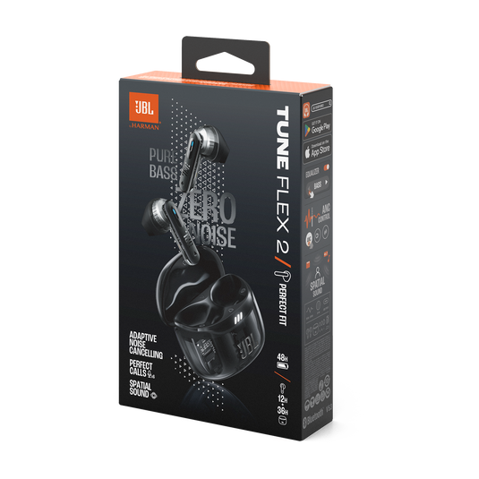 JBL Tune Flex 2 Ghost Edition - Black