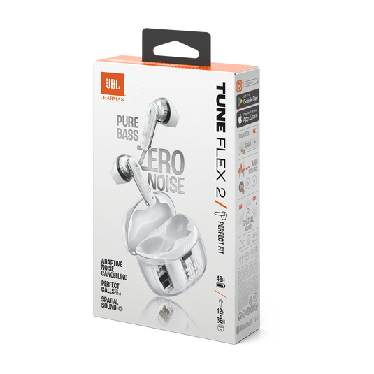 JBL Tune Flex 2 Ghost Edition - White