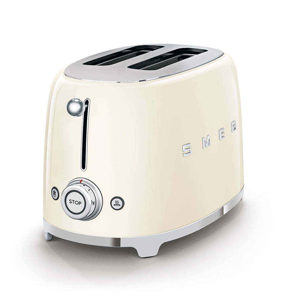 Smeg 2-Slice Toaster 50's Style Aesthetic - Cream