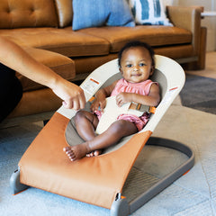 Boon Slant Portable Baby Bouncer - Brown
