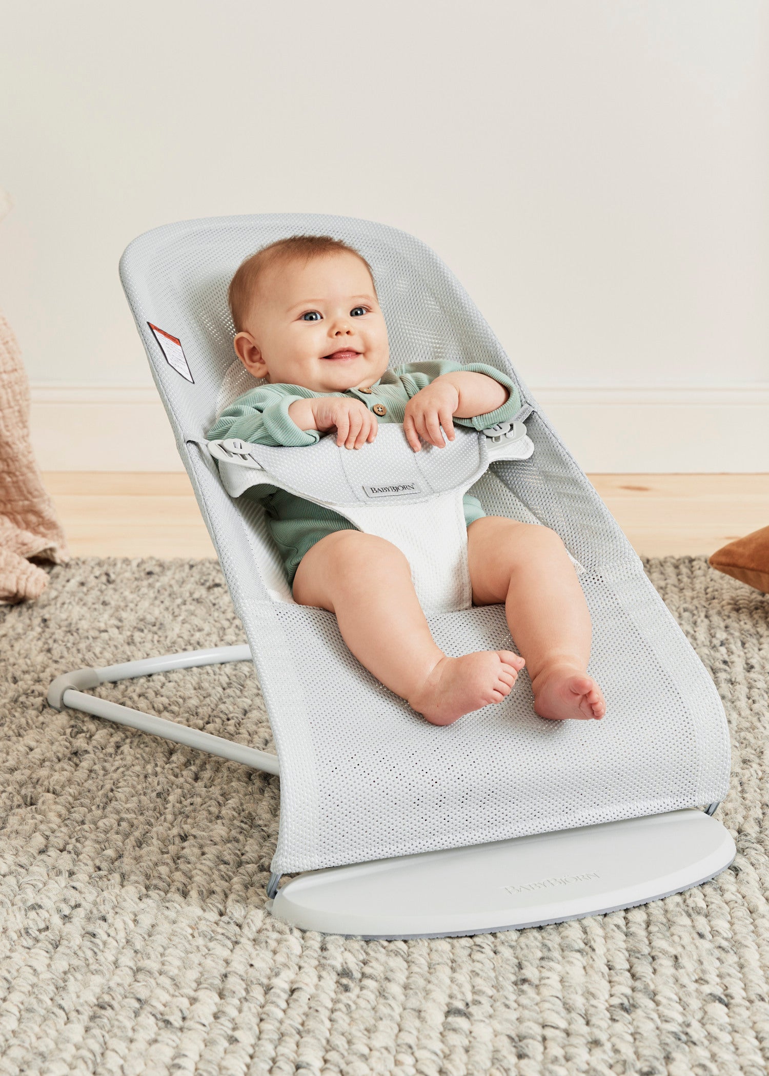 BABYBJÖRN Bouncer Balance Soft - Silver/White Mesh