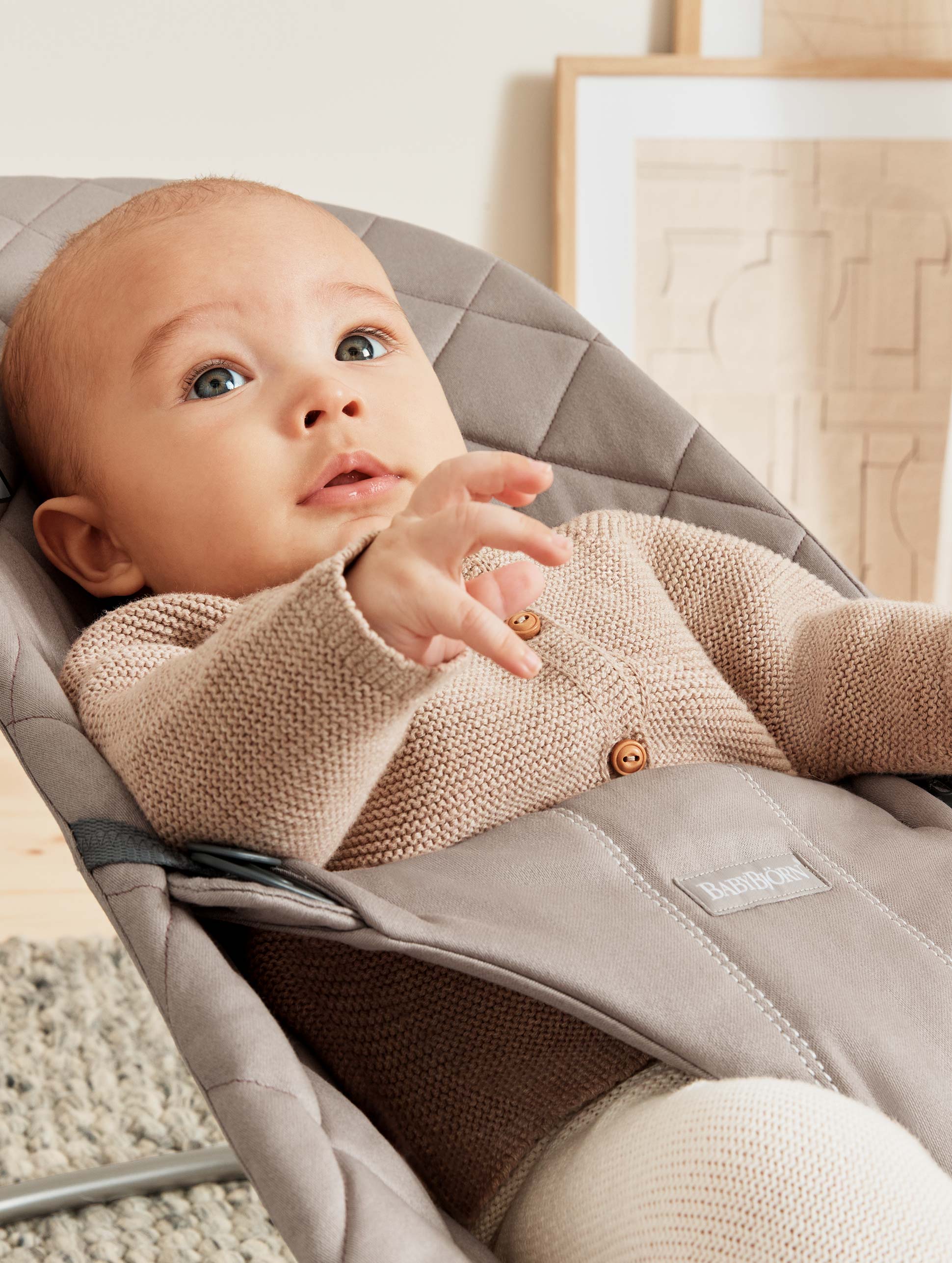 BABYBJÖRN Bouncer Bliss - Sand Grey Woven