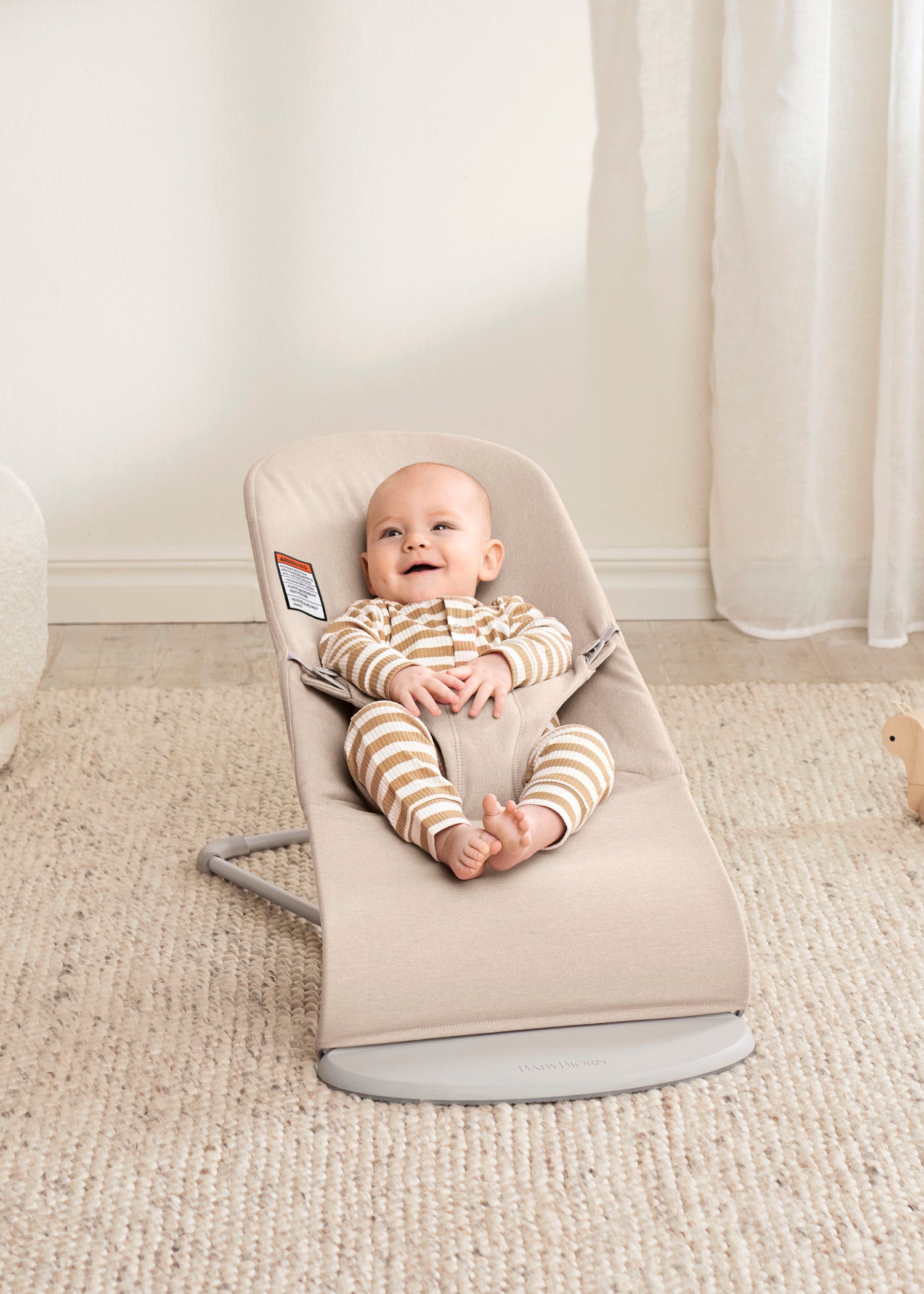 BABYBJÖRN Bouncer Bliss - Light Beige Woven Melange