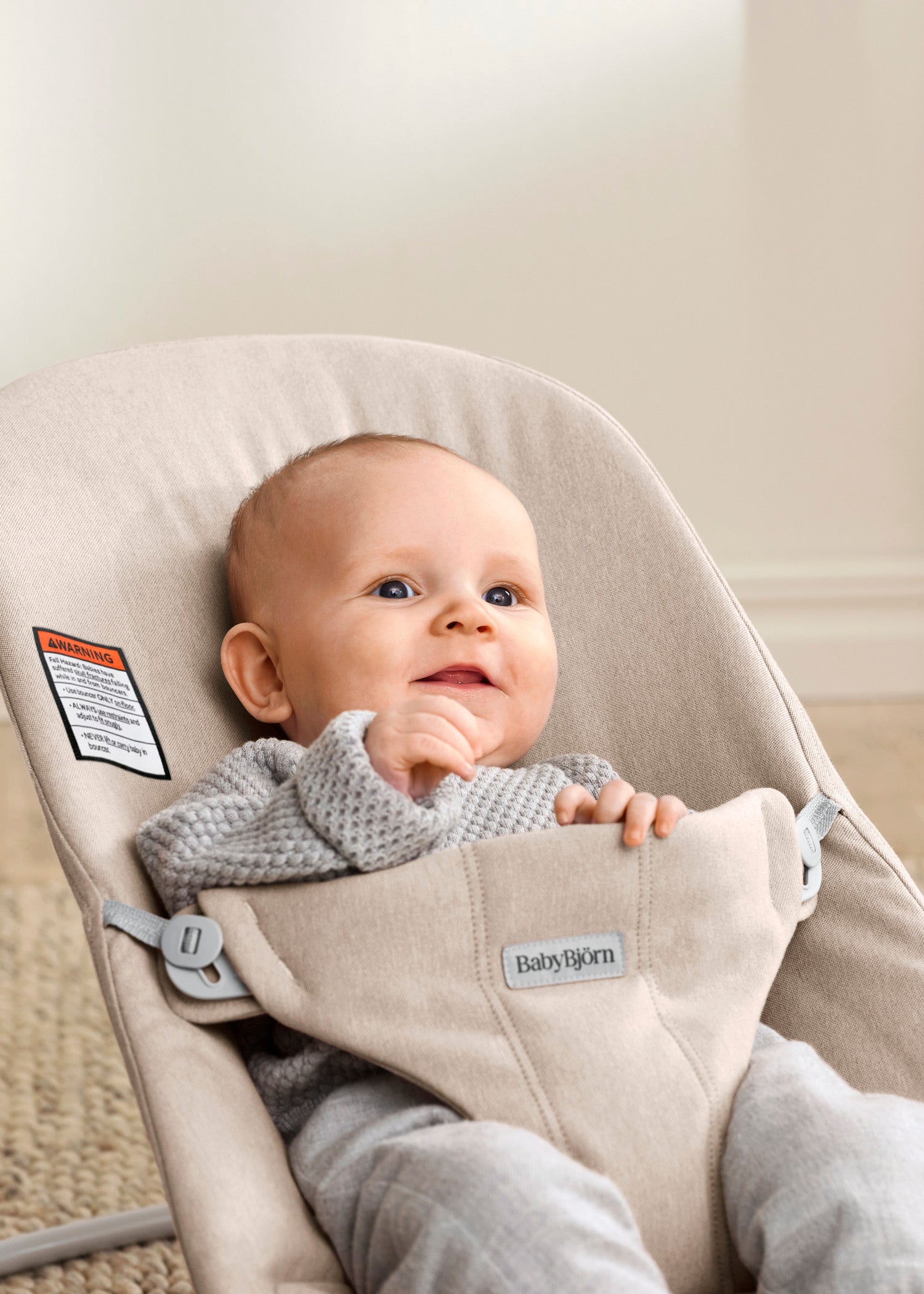 BABYBJÖRN Bouncer Bliss - Light Beige Woven Melange