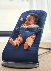 BABYBJÖRN Bouncer Bliss - Midnight Blue Woven Classic Quilt