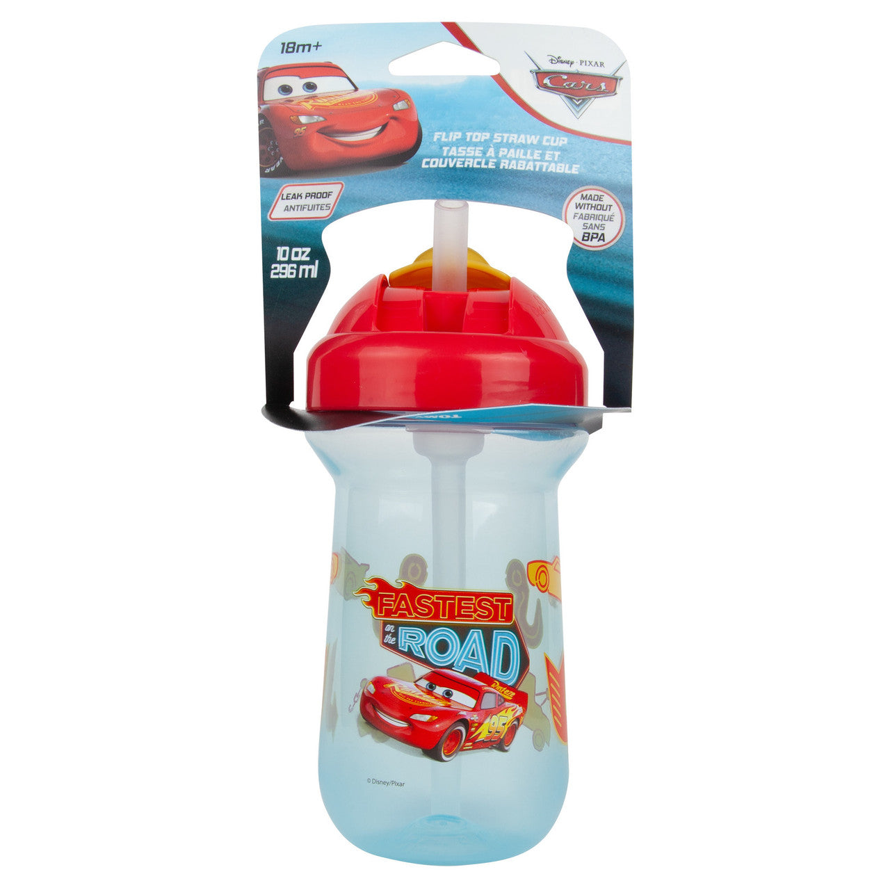 The First Years Disney/Pixar Cars Flip Top Straw Cup - 10 oz
