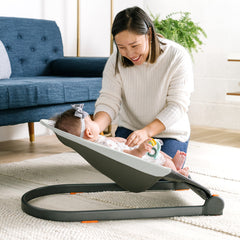 Boon Slant Portable Baby Bouncer - Gray
